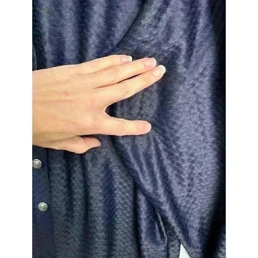 VTG Panhandle‎ Slim Men's XL Western Shirt Embossed Pattern Metal Buttons L/S - Picture 7 of 13